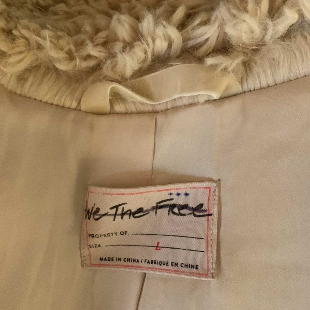 Free People! Angelina Embellished Sherpa Jacket Coat - Picture 11 of 16
